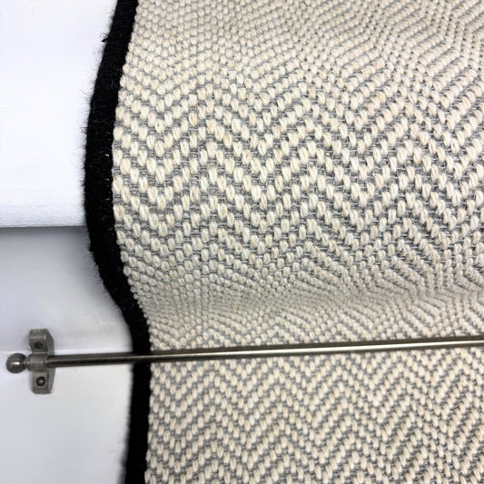 Herringbone Dapple Wool Stair Runner with 100% Wool Edge
