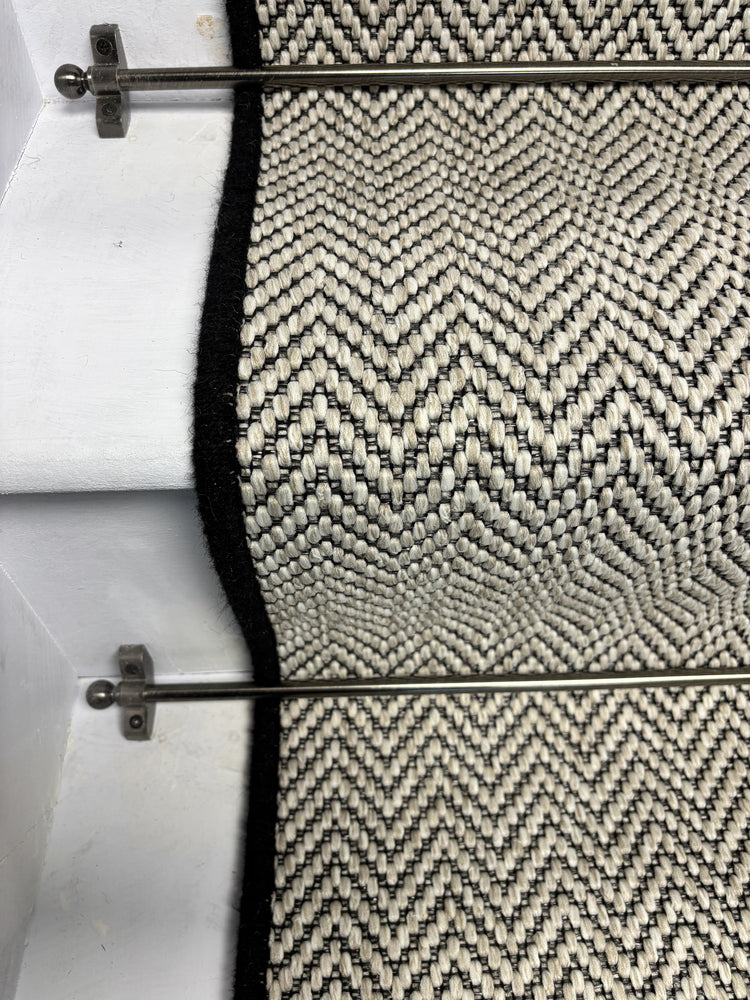 Herringbone Java Stair Runner with 100% Wool Edge