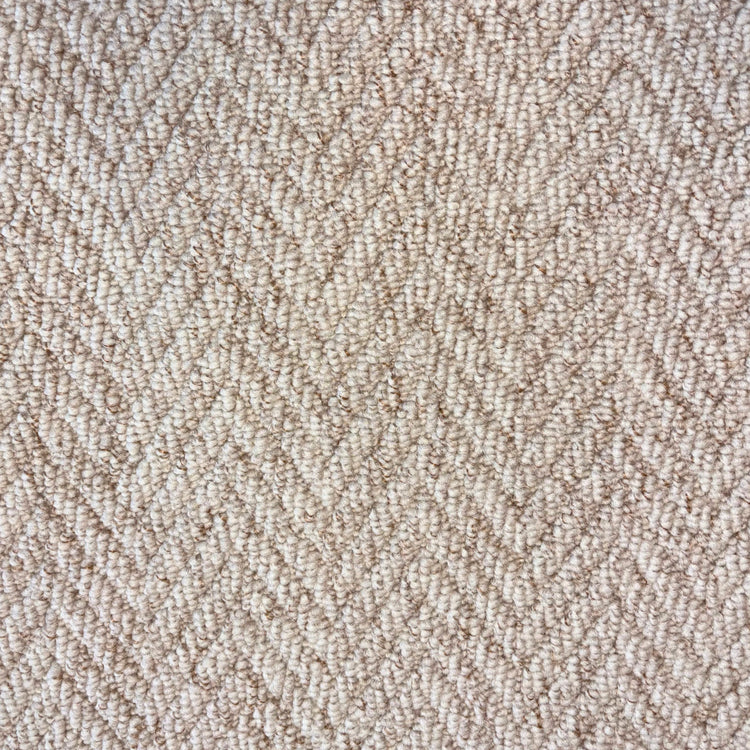 Herringbone Keswick Cream Fleck Stair Runner with 100% Wool Edge