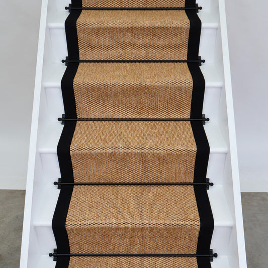 Marlowe Stair Runner With 100% Cotton Black Border