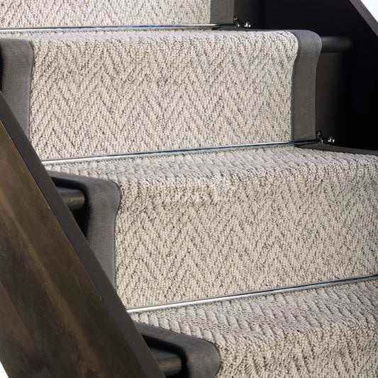 Montague Grey Trim Stair Runner