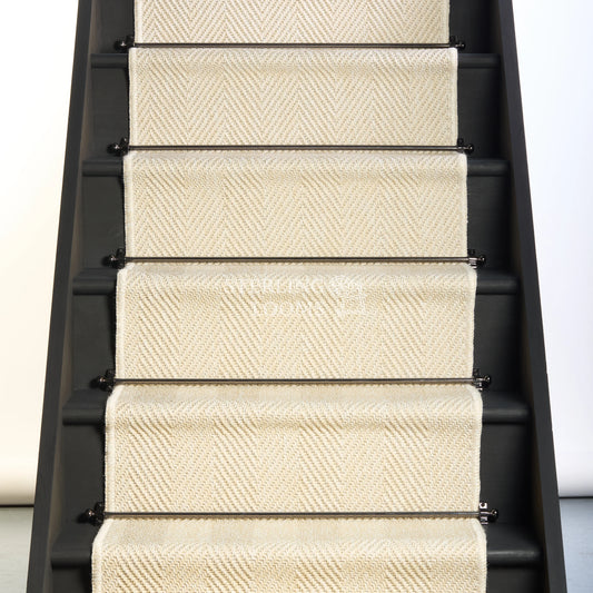 Ivory New England Stair Runner with Self-Colour Edge