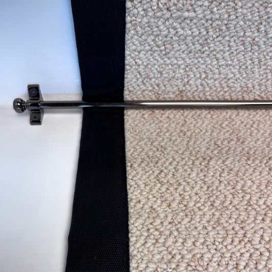 Keswick Cream Fleck Weave Stair Runner with 100% Cotton Black Border