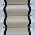 Herringbone Dapple Wool Stair Runner with 100% Cotton Black Border