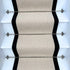 Herringbone Chalk Beige Wool Stair Runner with 100% Black Cotton Border
