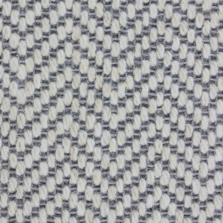 Herringbone Dapple Wool Stair Runner with 100% Cotton Black Border