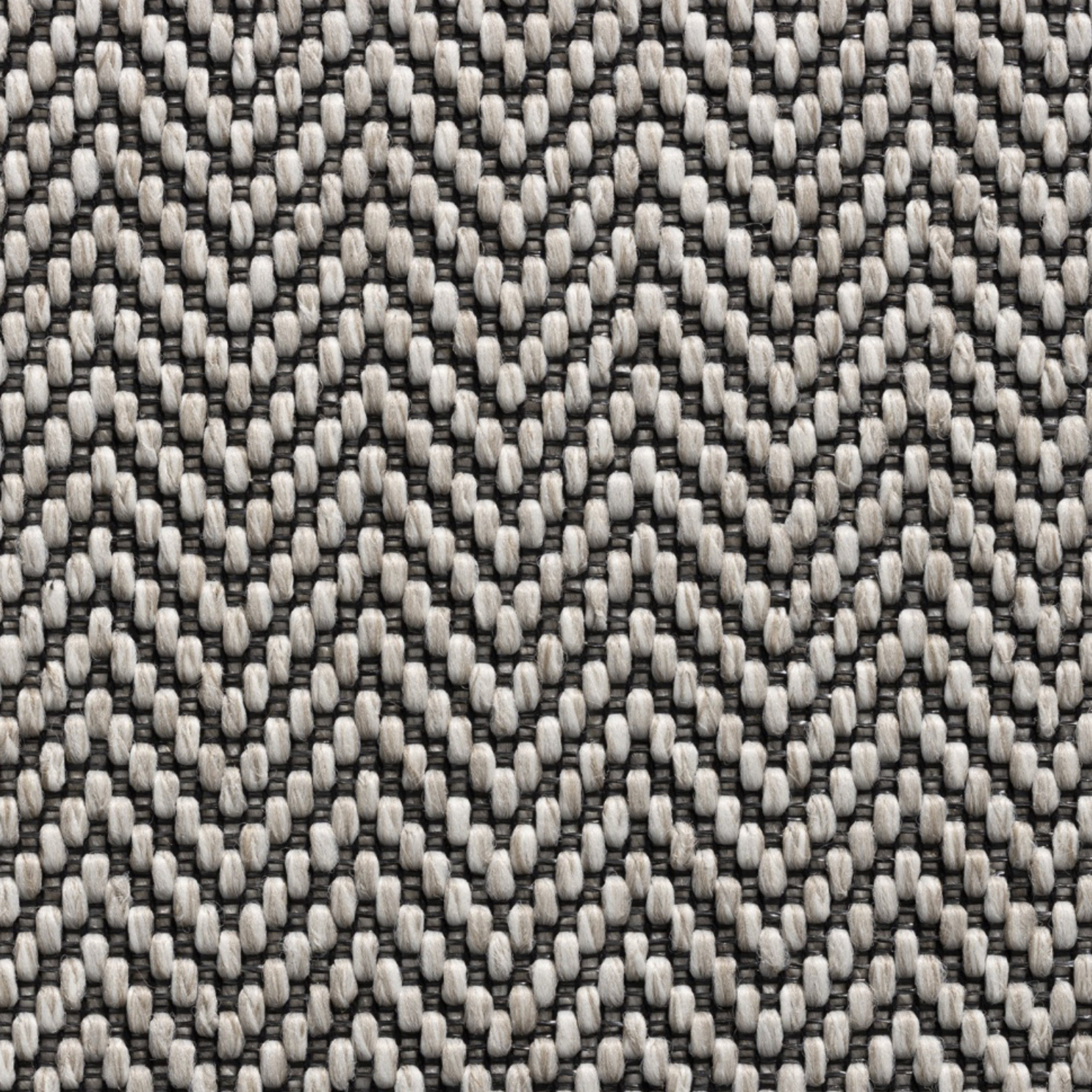 Herringbone Java Stair Runner with 100% Cotton Grey Border