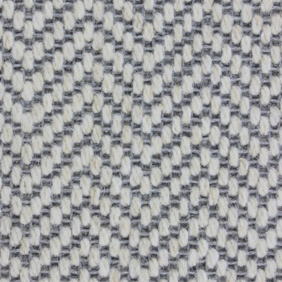 Herringbone Dapple Pure Wool Stair Runner With 100% Cotton Grey Border
