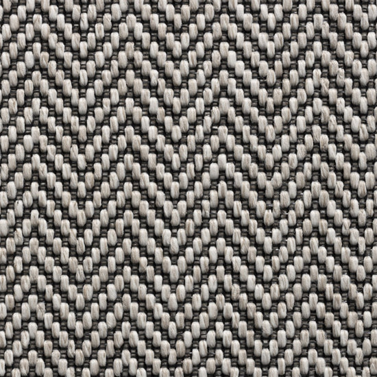 Herringbone Java Stair Runner with 100% Cotton Grey Border