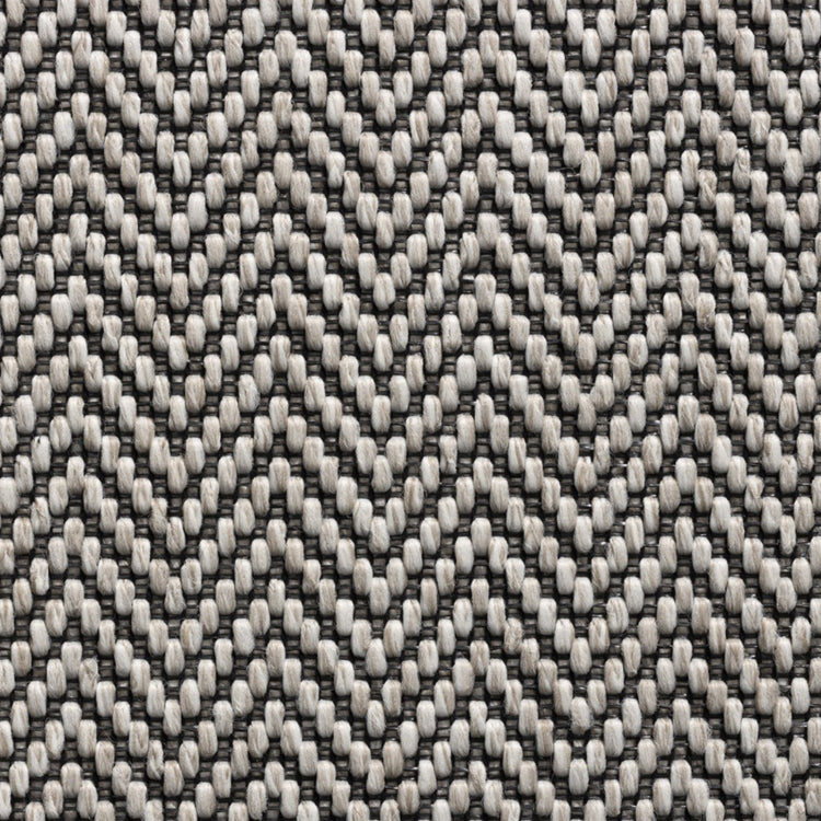 Herringbone Java Stair Runner with 100% Cotton Grey Border