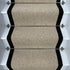 Herringbone Beige Biscotti Stair Runner with 100% Cotton Black Border
