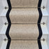 Herringbone Berber Beige Stair Runner with 100% Cotton Black Border