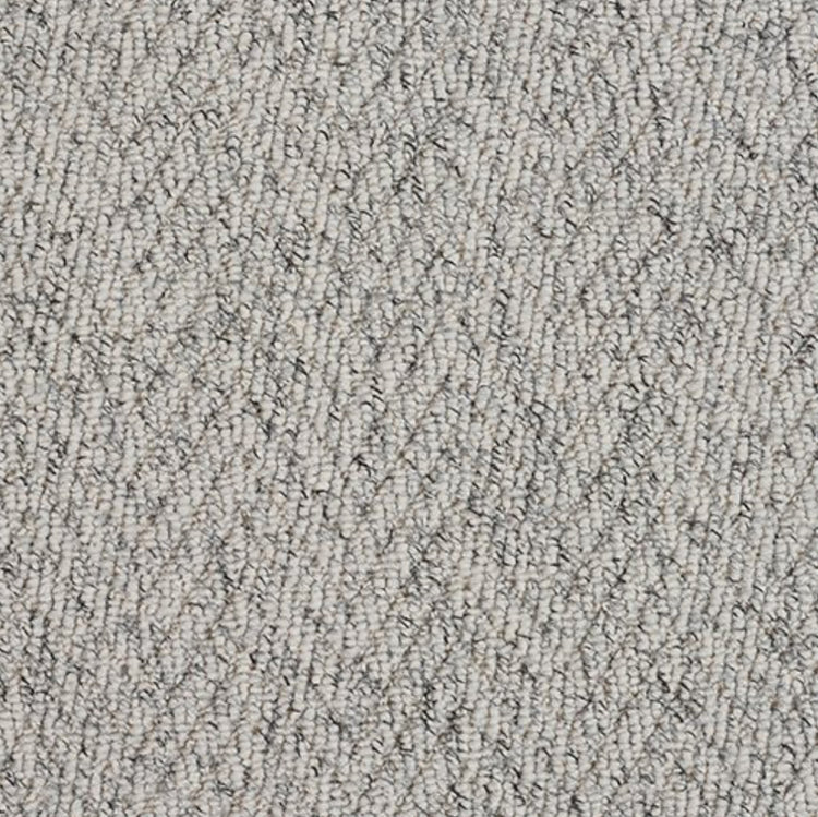Herringbone Mirage Grey Stair Runner with 100% Cotton Black Border