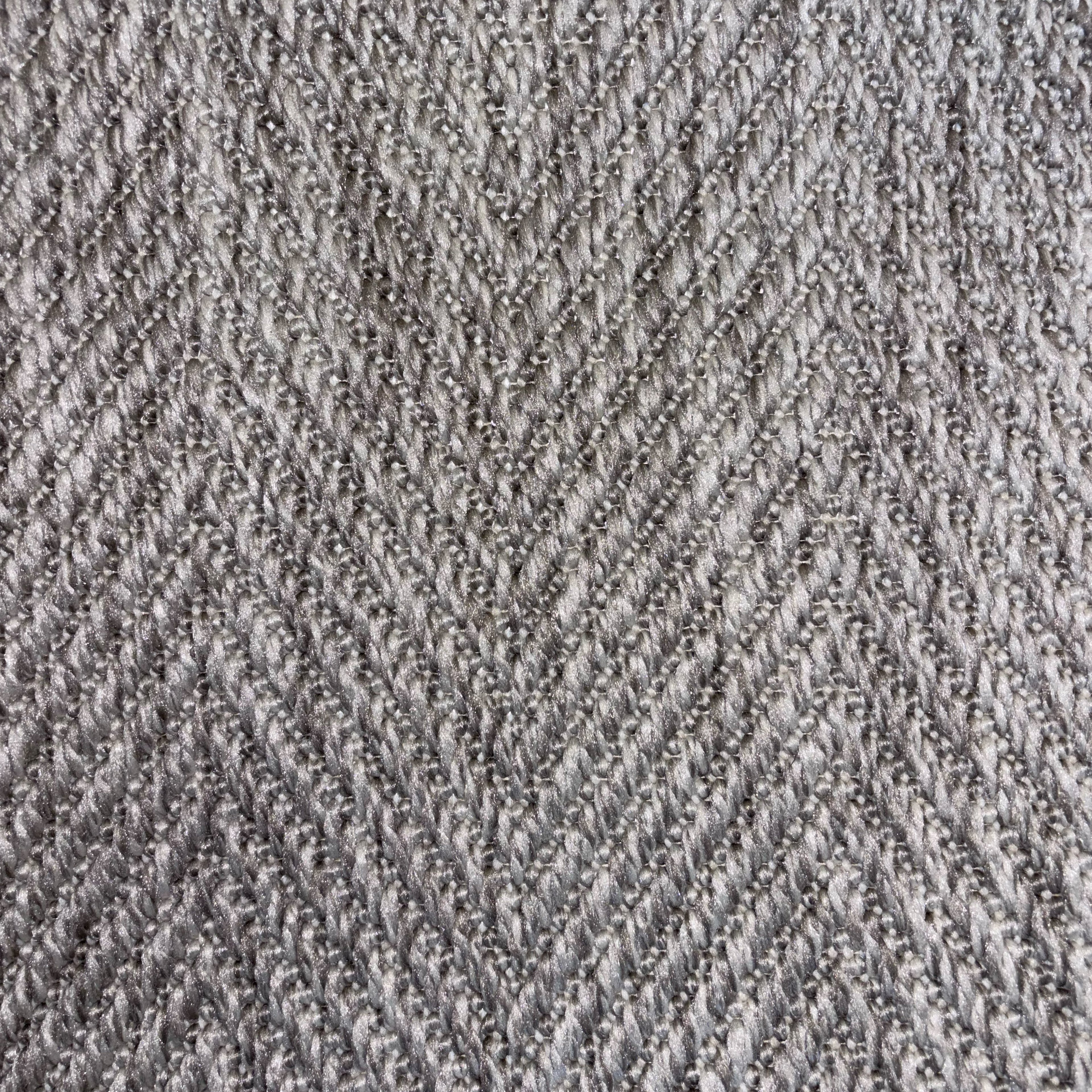 Herringbone New England Grey Stair Runner with Self-Colour Edge