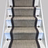 Herringbone New England Grey Stair Runner with 100% Grey Cotton Border
