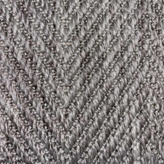 Herringbone New England Grey Stair Runner with 100% Grey Cotton Border