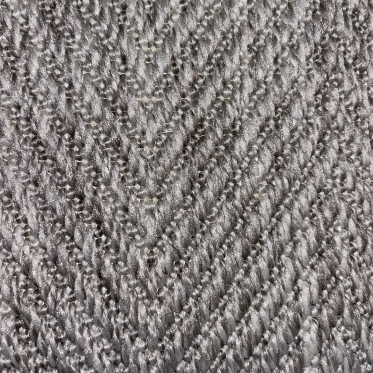 Herringbone New England Grey Stair Runner with 100% Grey Cotton Border