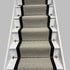 Squirrel Grey Wool Stair Runner with 100% Cotton Black Border