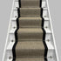 Herringbone Java Beige Stair Runner with 100% Cotton Black Border