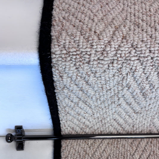 Herringbone Keswick Cream Fleck Stair Runner with 100% Wool Edge