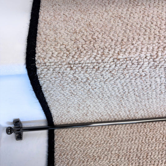 Keswick Cream Fleck Weave Stair Runner with 100% Wool Edge