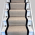 Herringbone Keswick Cream Fleck Stair Runner with 100% Cotton Black Border