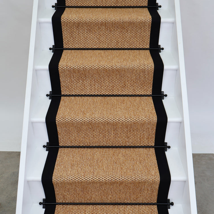 Marlowe Stair Runner With 100% Cotton Black Border