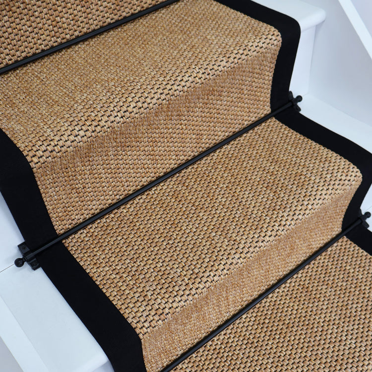 Marlowe Stair Runner With 100% Cotton Black Border