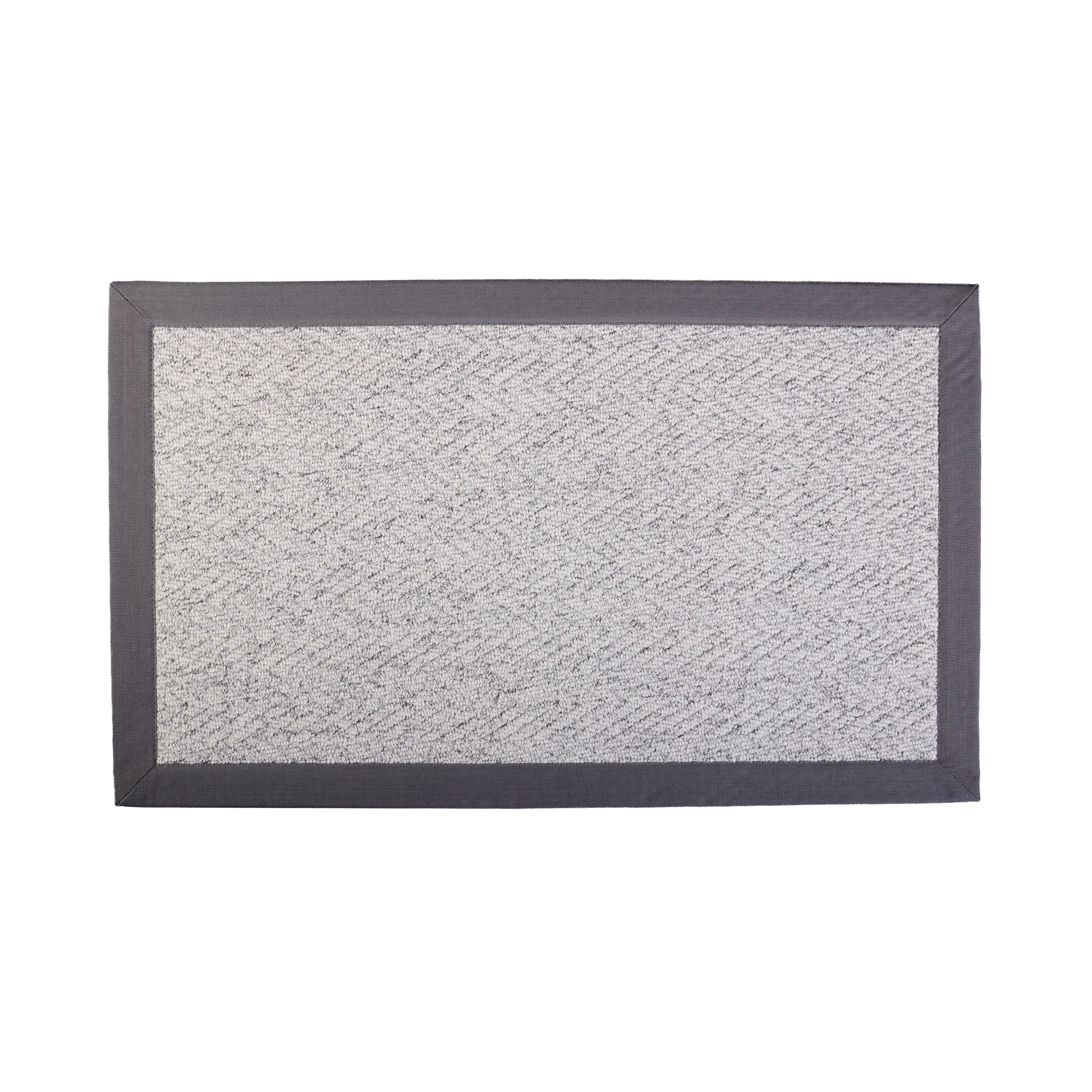 Herringbone Mirage Rug With 100% Cotton Grey Border