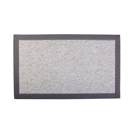 Herringbone Mirage Rug With 100% Cotton Grey Border