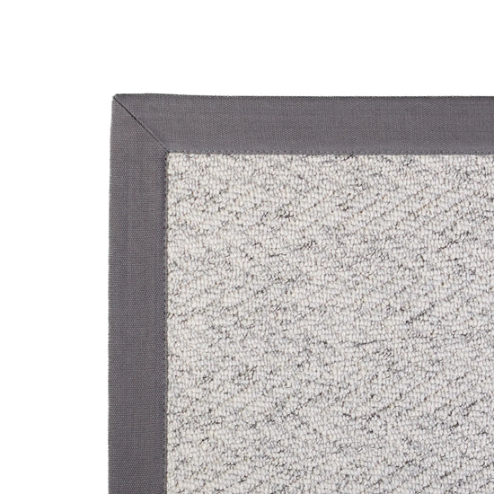 Herringbone Mirage Rug With 100% Cotton Grey Border