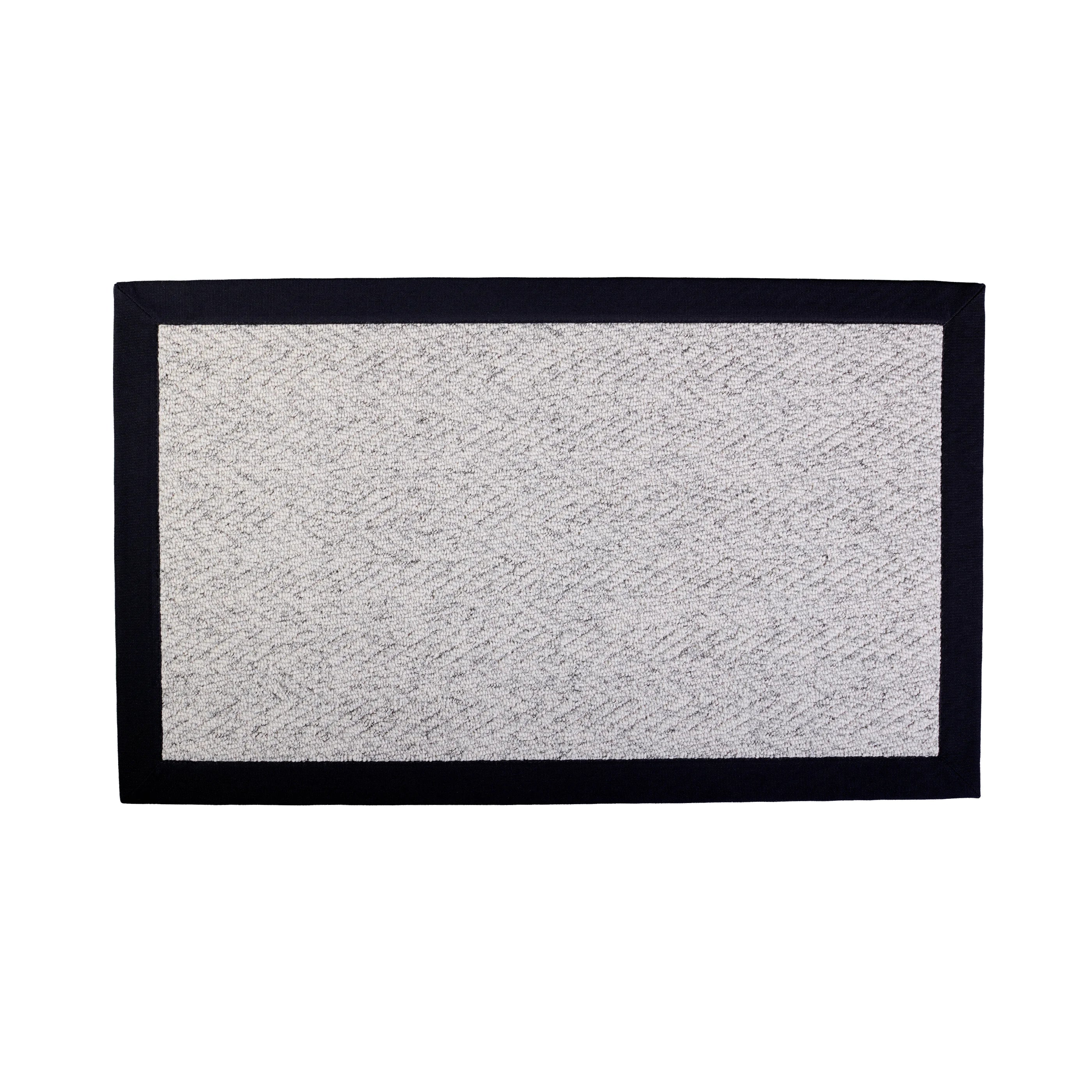 Herringbone Mirage Rug With 100% Cotton Black Border