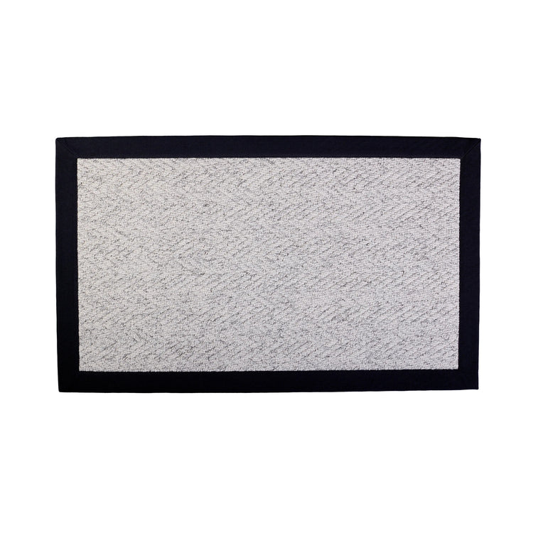 Herringbone Mirage Rug With 100% Cotton Black Border
