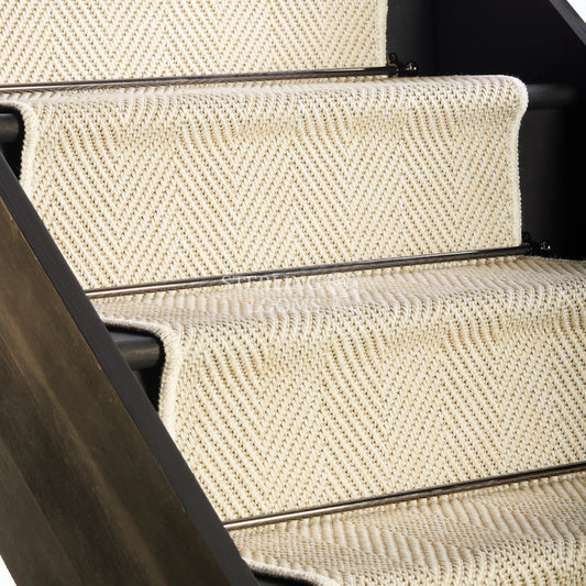 Ivory New England Stair Runner with Self-Colour Edge