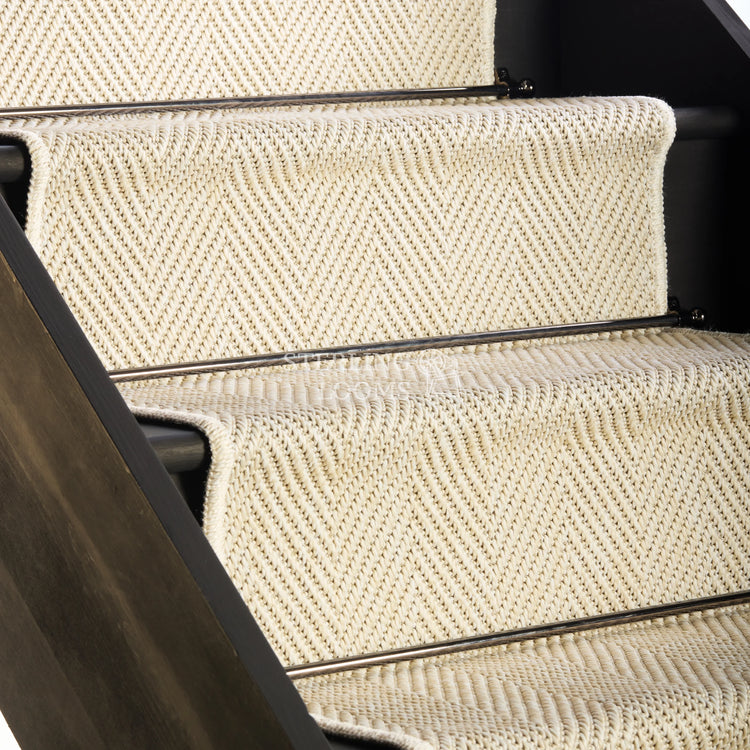 Ivory New England Stair Runner with Self-Colour Edge
