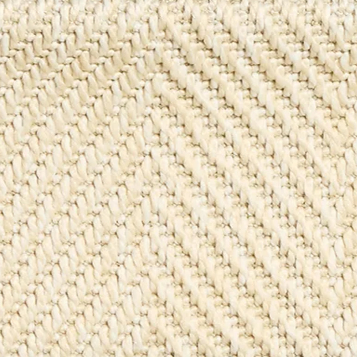 Herringbone New England Ivory Stair Runner with Self-Colour Edge