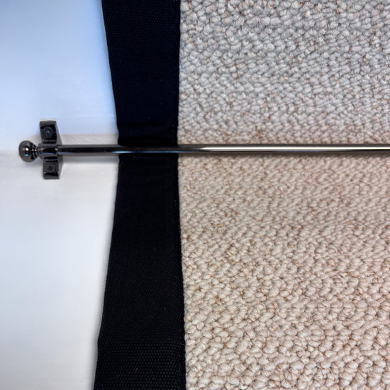 Keswick Cream Fleck Weave Stair Runner with 100% Cotton Black Border