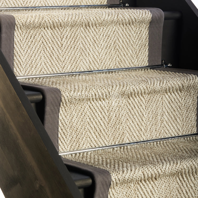 Silver Windsor Grey Trim Stair Runner