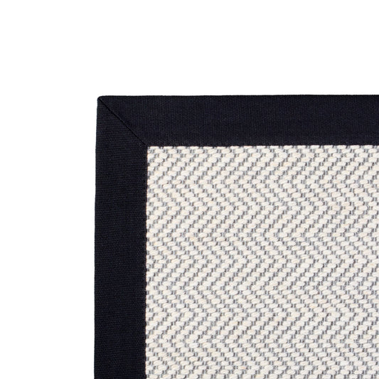 Dapple Rug 100% Black Cotton Border