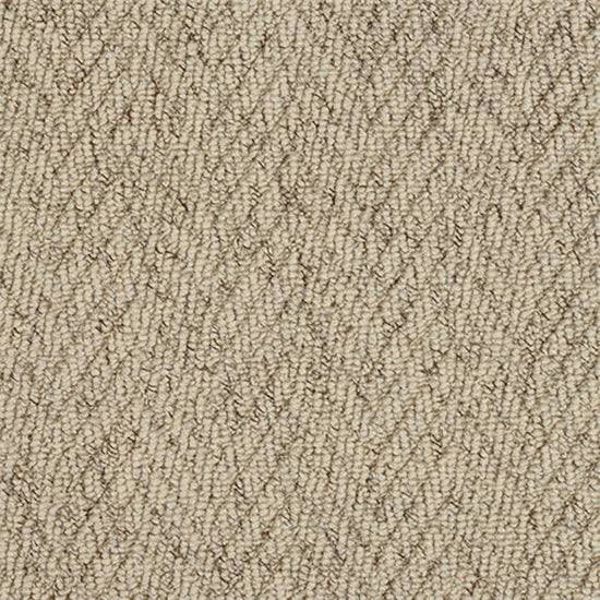 Herringbone Beige Biscotti Stair Runner with 100% Cotton Black Border
