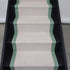Herringbone Chalk Beige Wool Stair Runner with 100% Cotton Sage Border