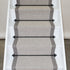 Herringbone Dapple Wool Stair Runner with 100% Cotton Light Grey Border