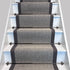 Herringbone Java Stair Runner with 100% Cotton Grey Border