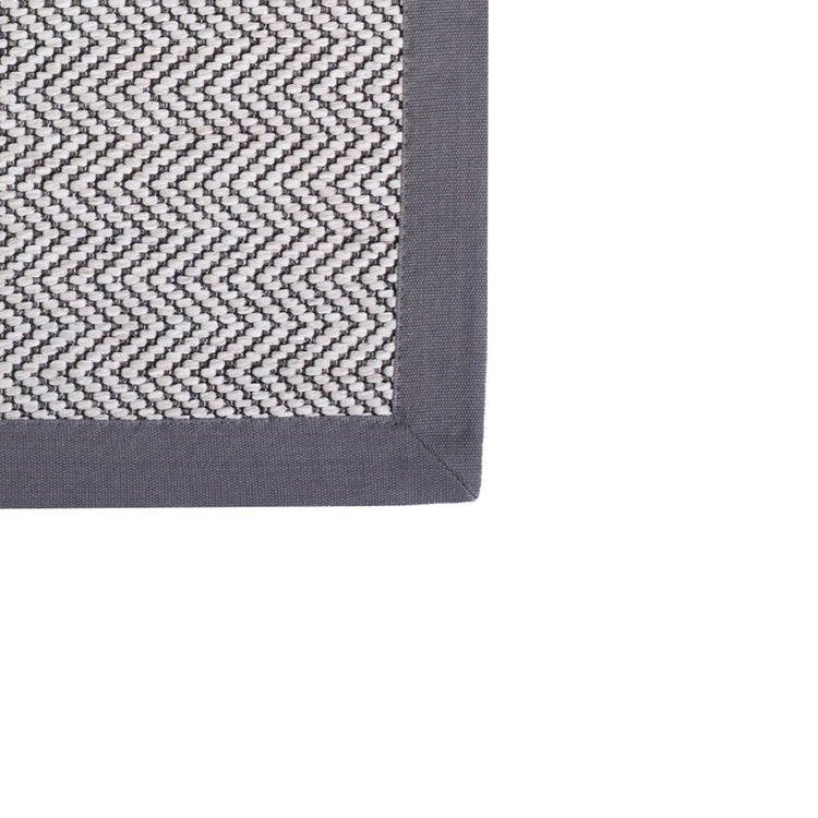 Java Rug With 100% Cotton Grey Border