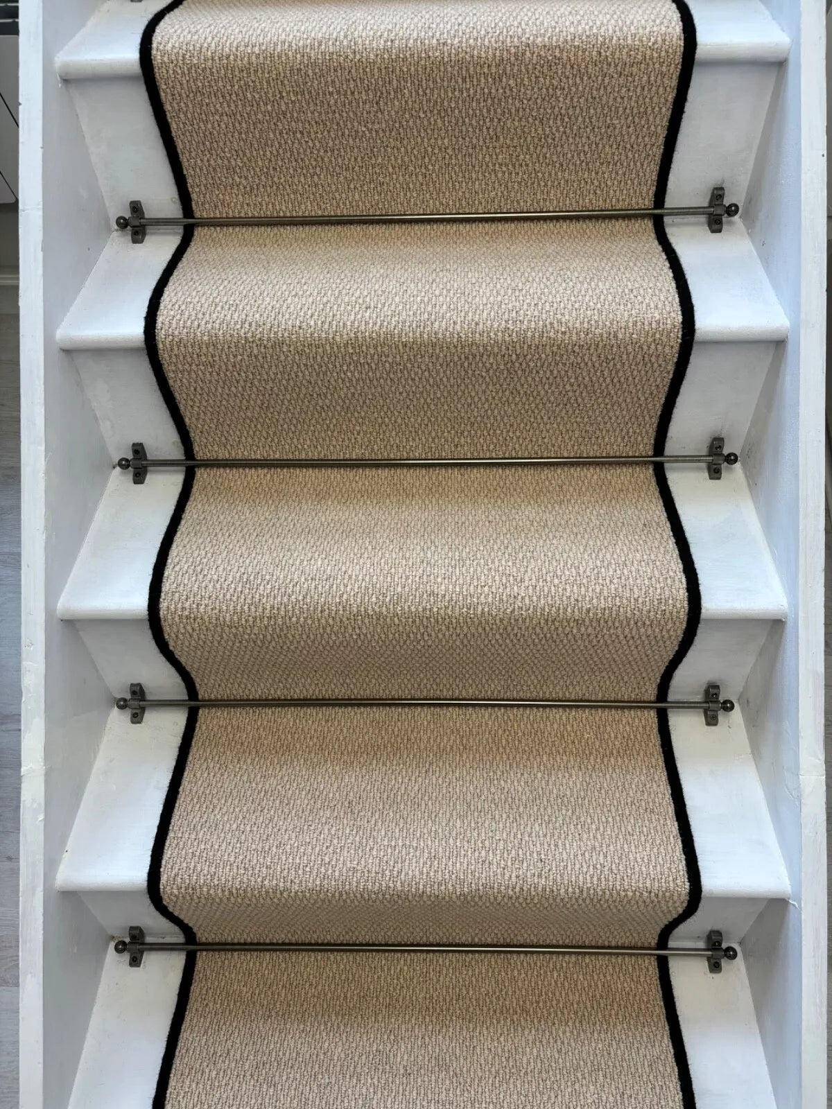 Kalahari Caramel Stair Runner Loop Pile with 100% Wool edge