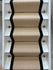 Kalahari Caramel Wool Stair Runner with 100% Cotton Black Border