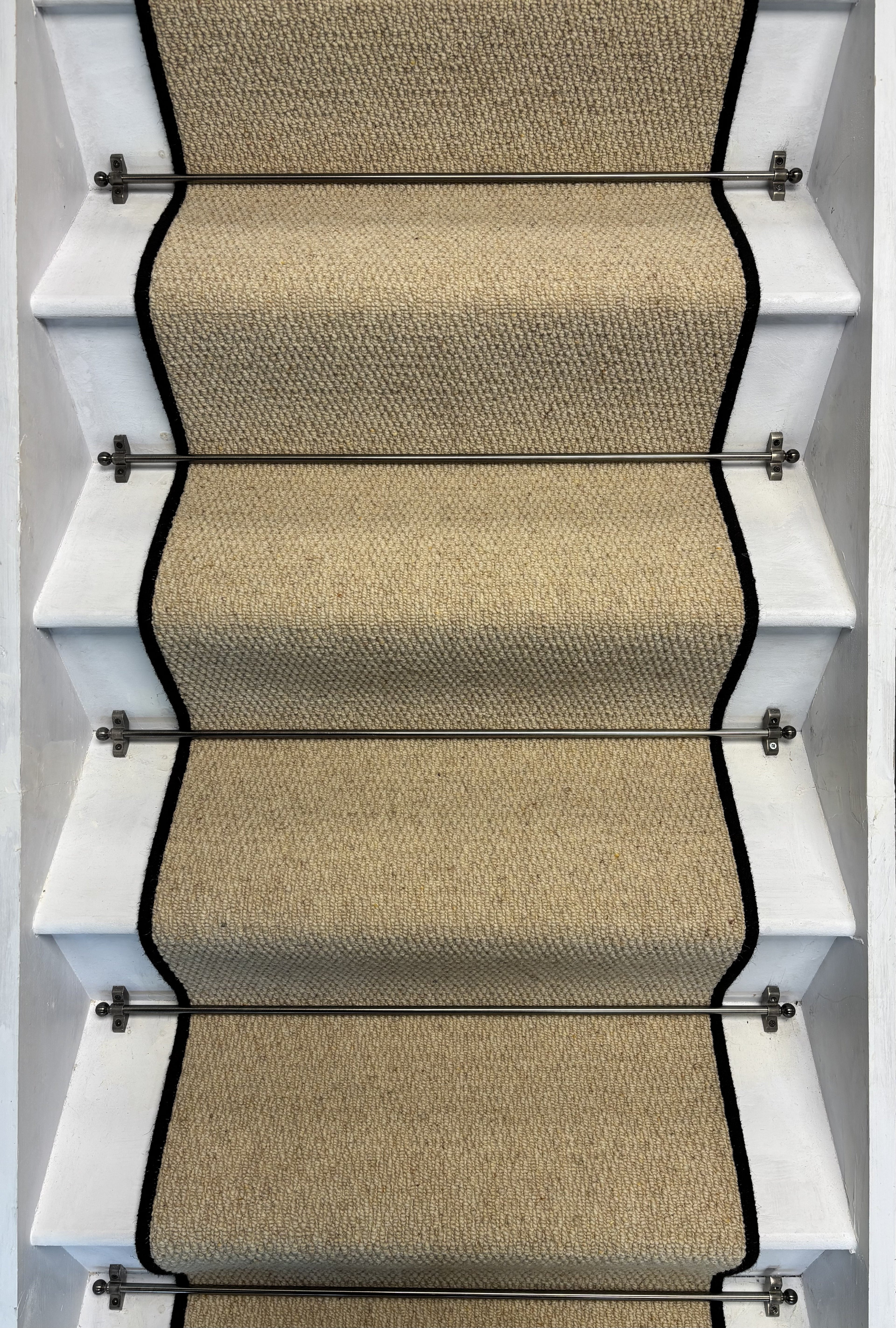 Kalahari Cream Stair Runner with 100% Wool Edge