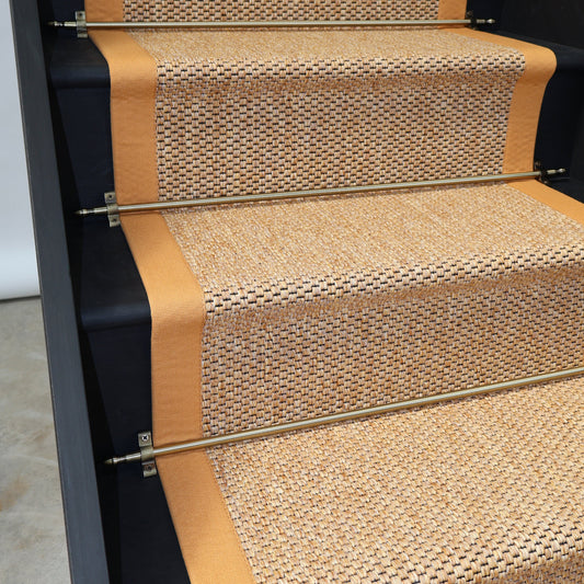 Marlowe Stair Runner with 100% Cotton Butterscotch Border