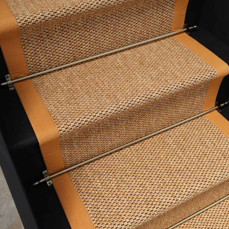 Marlowe Stair Runner with 100% Cotton Butterscotch Border