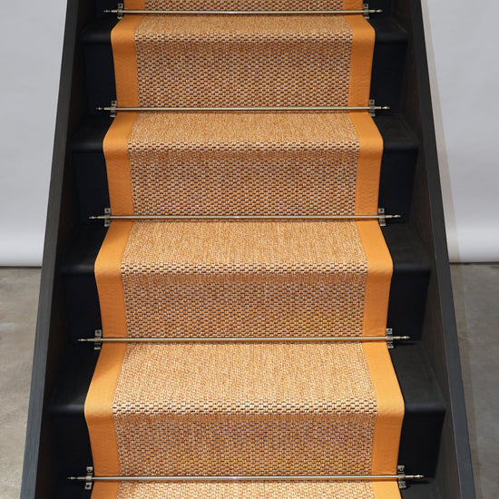Marlowe Stair Runner with 100% Cotton Butterscotch Border